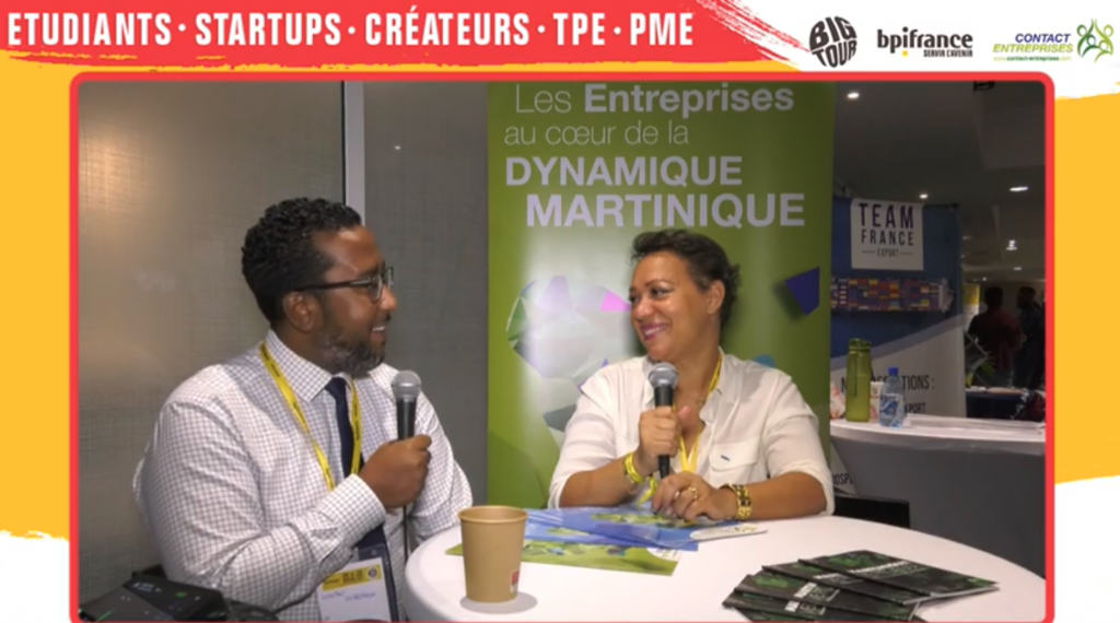 Festival des entrepreneurs Big Tour Martinique - Interview Shirley Billot de Kadalys et Pascal Fardin de Contact-Entreprises 